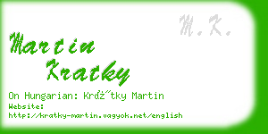 martin kratky business card